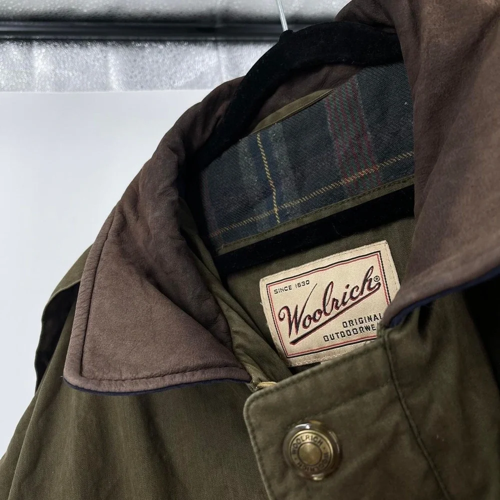 Vintage 90s Woolrich Utility Bomber Flight Jacket Men's Large Flannel Lined Rare